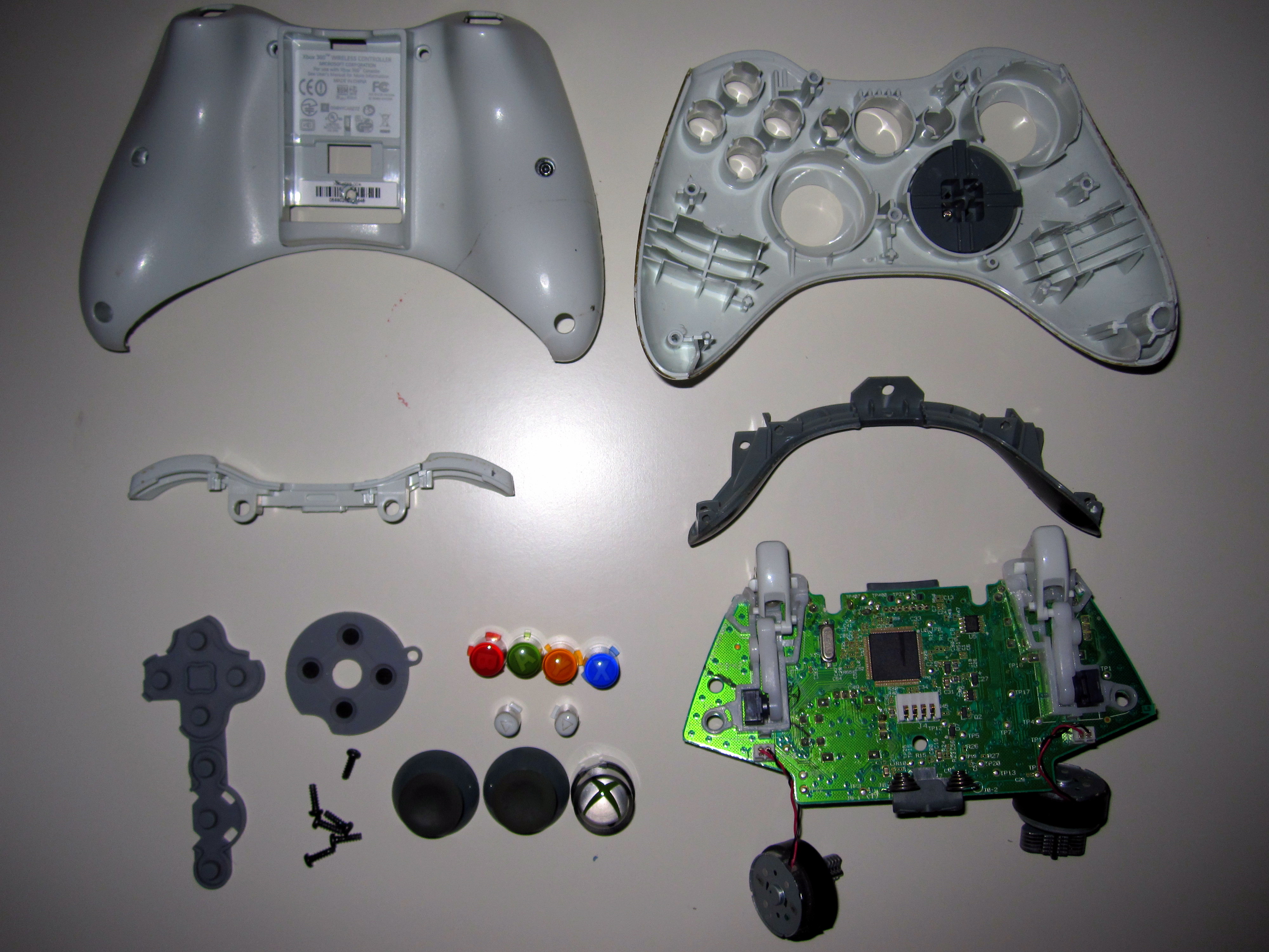 Disassembled joystick.