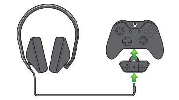 Connecting headphones using an adapter.