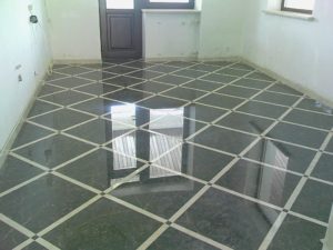 Is it possible to lay tiles on a self-leveling floor?