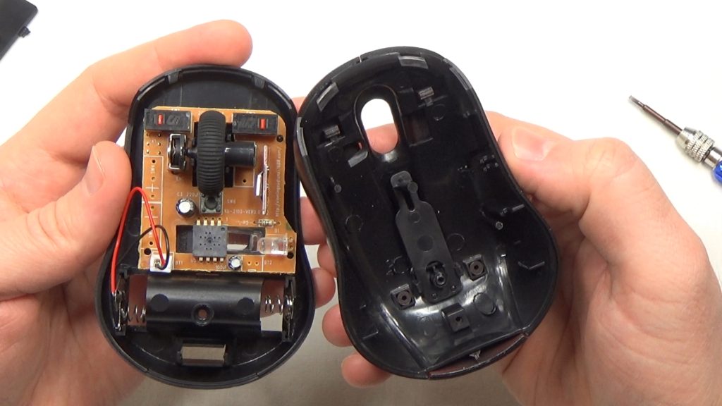 Disassembled mouse.