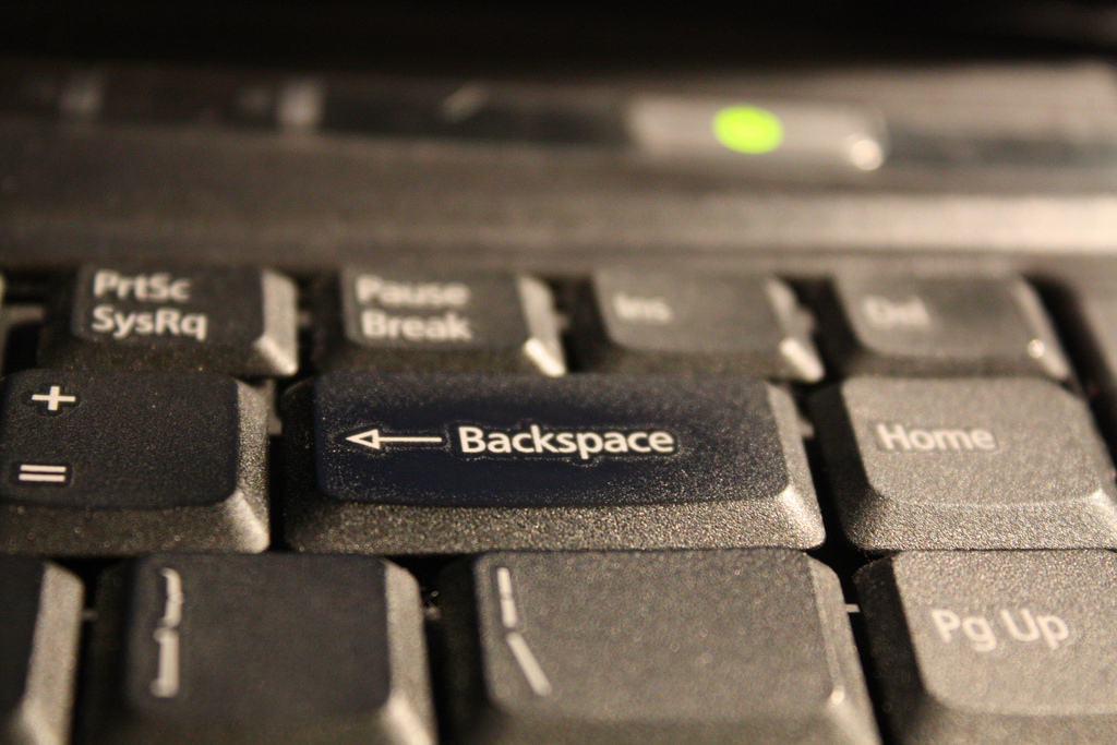 Backspace button.