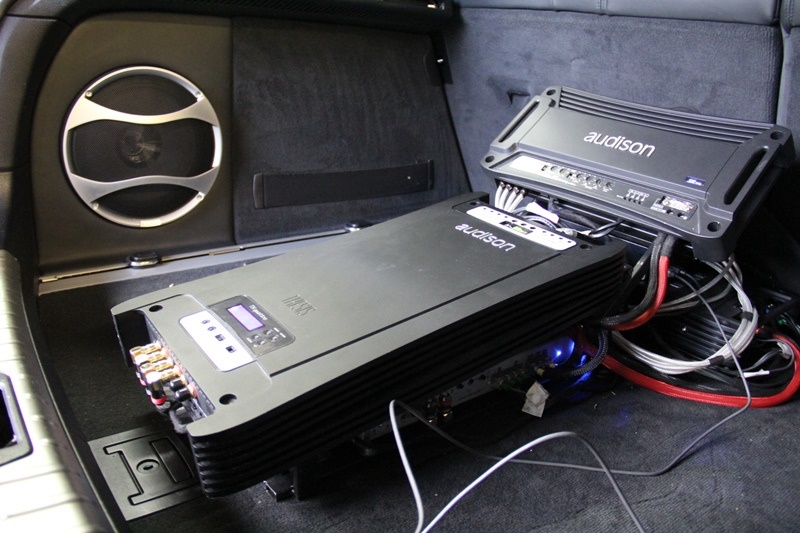 Amplifier in a car.