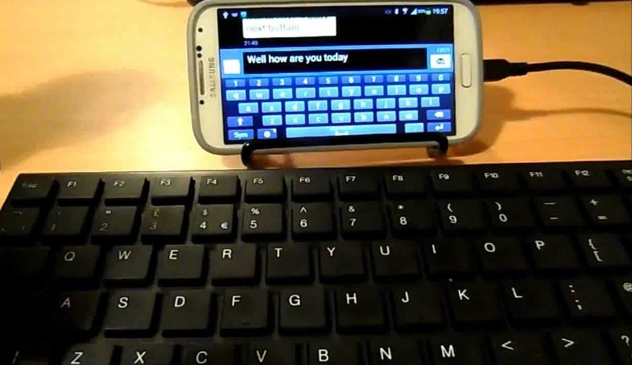 USB keyboard to phone.