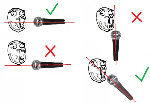 how to hold a microphone correctly