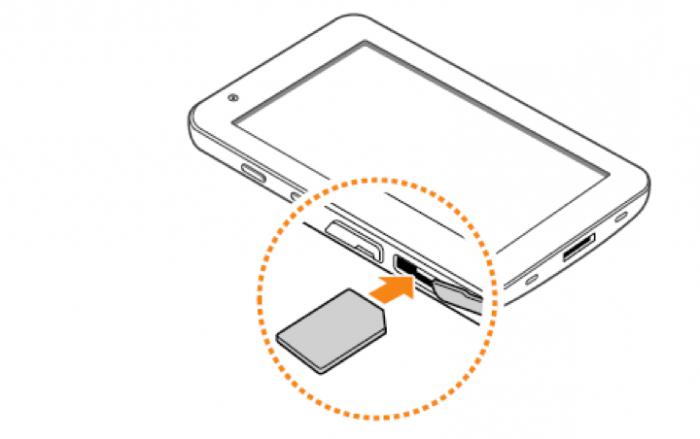 How to insert a SIM card into a tablet