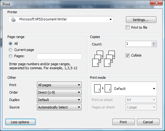 How to print A3 format on an A4 printer