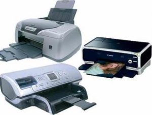 Models of inkjet printers.