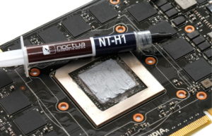 Thermal paste applied to the processor.