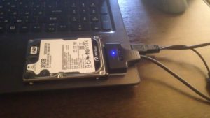 Hard drive in a laptop.