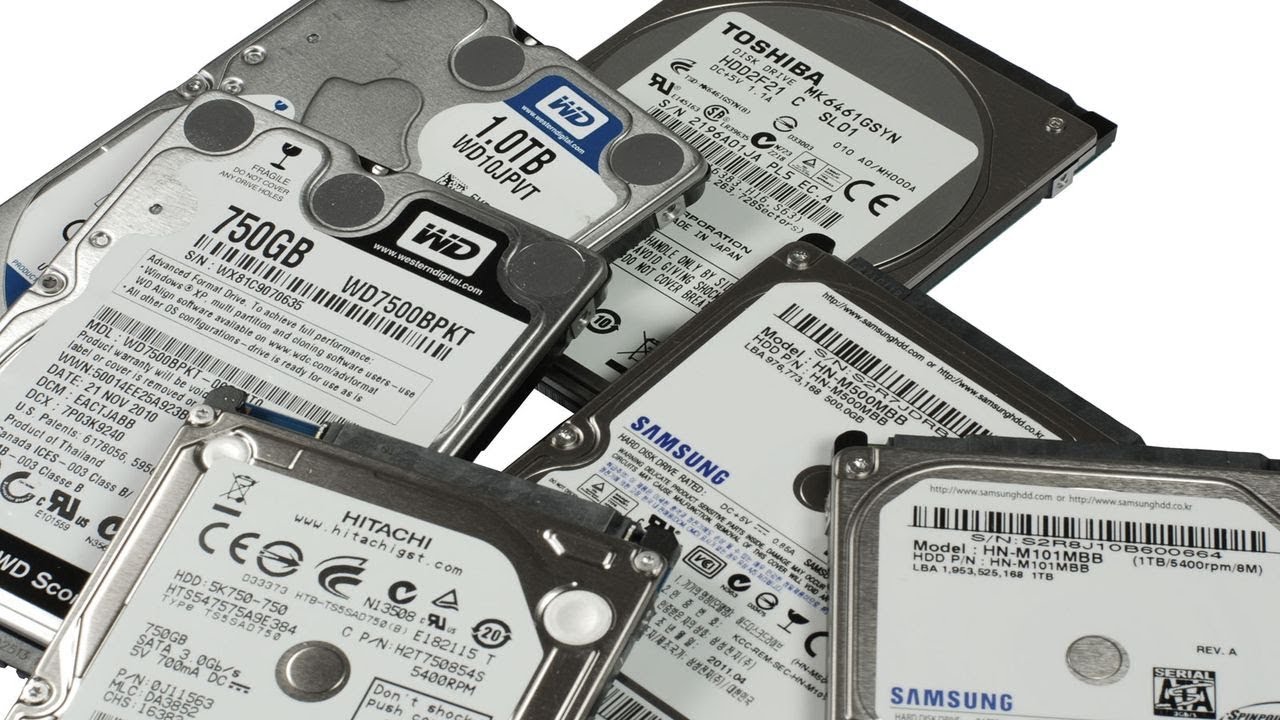 Different hard drives.