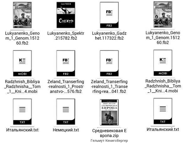 Yaygın olarak kullanılan e-kitap formatları.