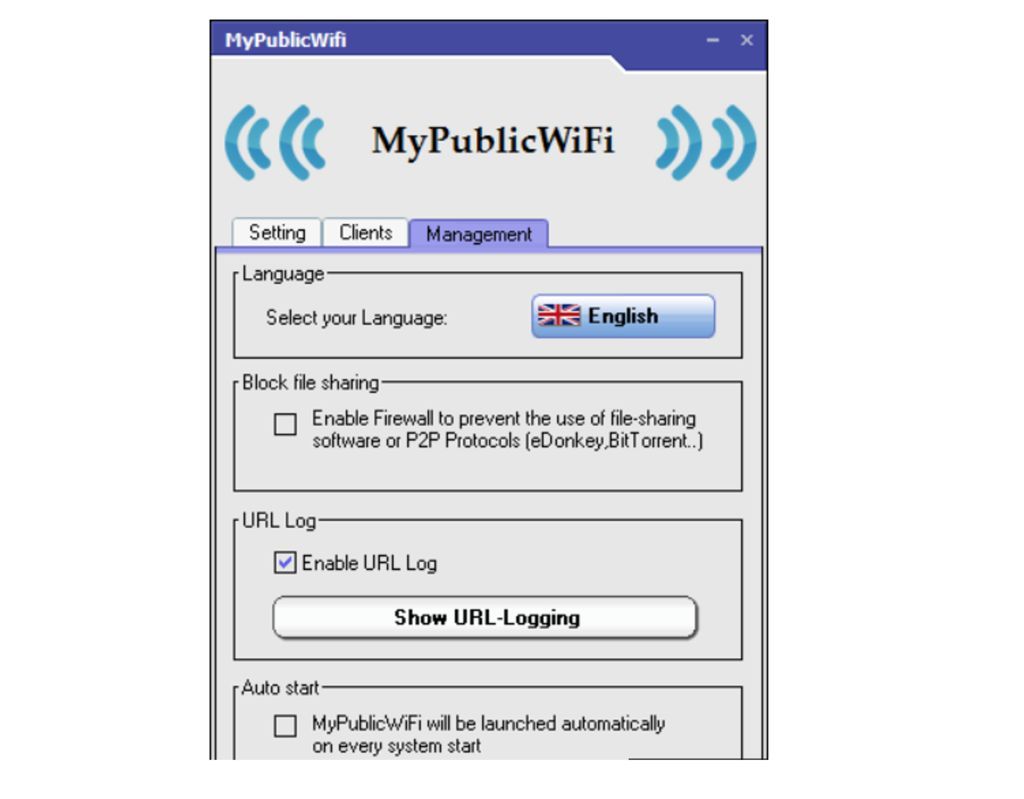 MyPublicWiFi käivitamine.