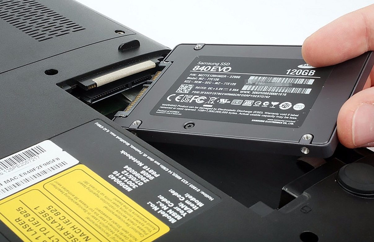 Installing an SSD.