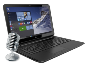 Microphone and laptop