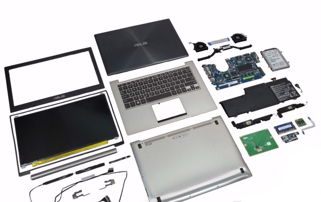 Laptop internal parts.