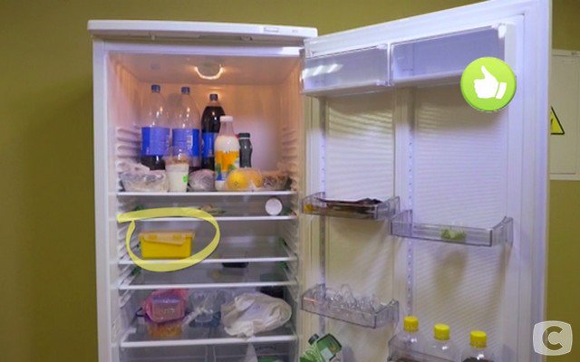 in a refrigerator