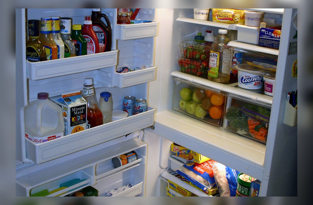 filled refrigerator