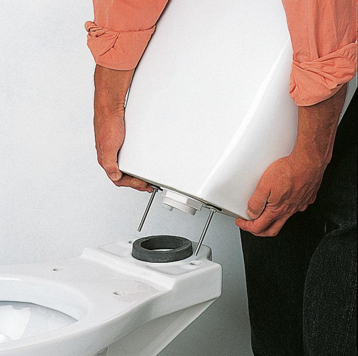 How to assemble a toilet cistern.