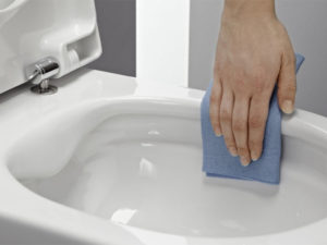 wipe with a rag