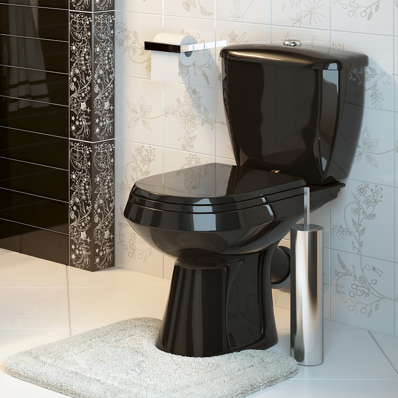 black toilet