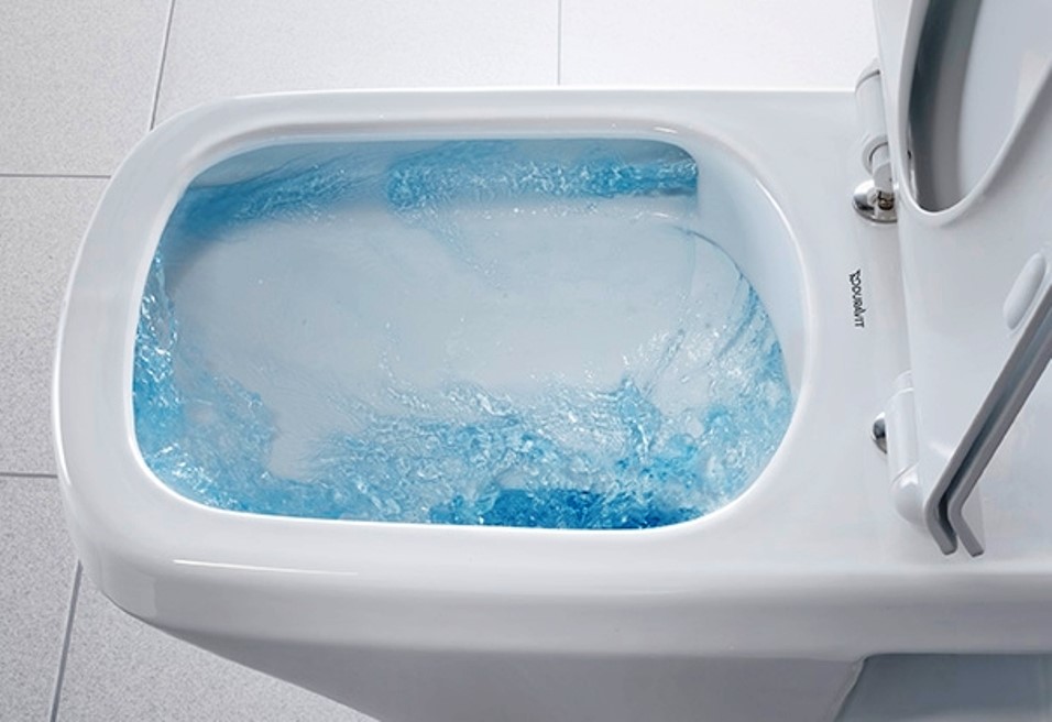 Rimless toilet.