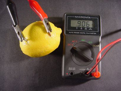 Lemon battery.