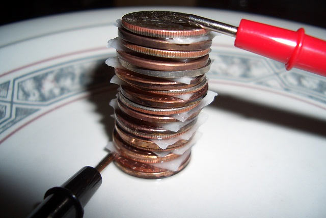 Coin battery.