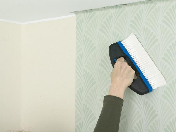 wallpapering walls