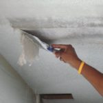 removing old whitewash from the ceiling