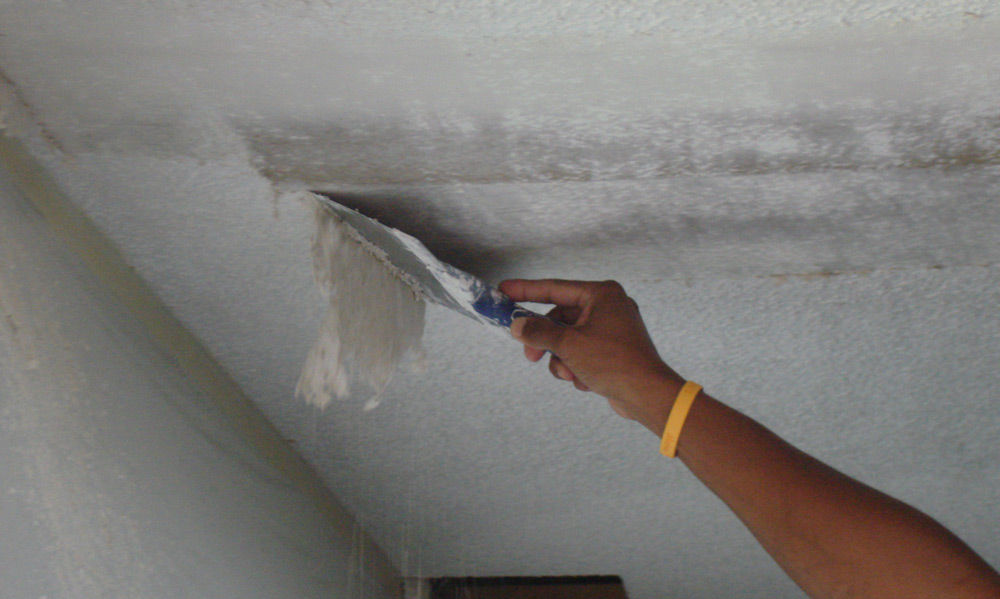 preparing the rough ceiling