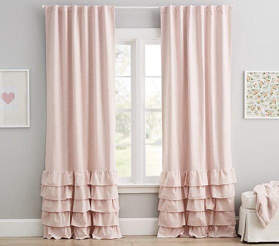 Pink curtains