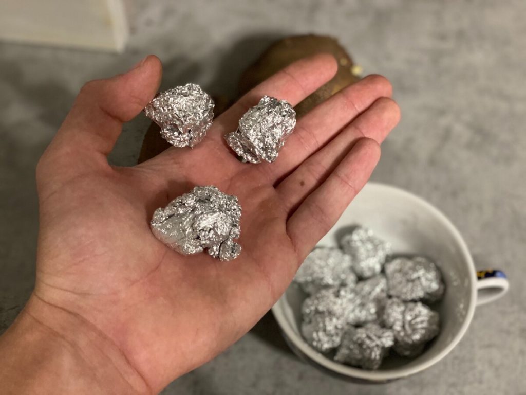 papel de aluminio al plantar patatas