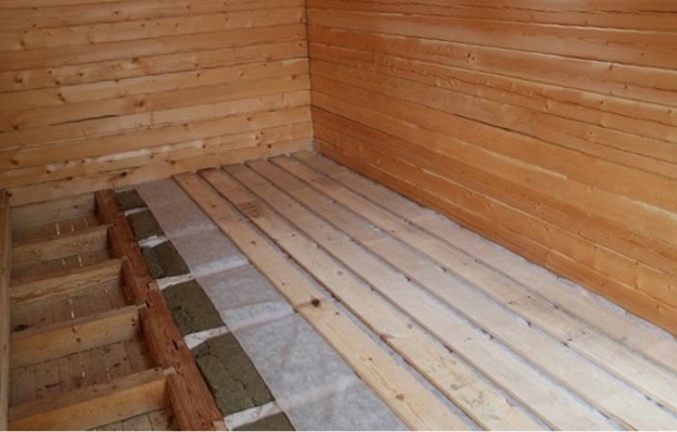 How to insulate a floor with polystyrene foam in a wooden house