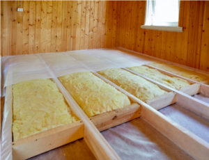 Foam between floor joists