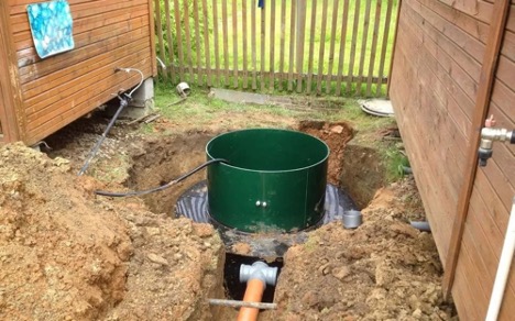 Septic tank in winter