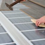 Infrared heated floor installation