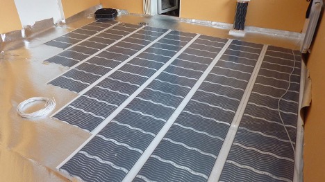 Installation of infrared floor