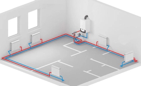 How to divide heating into two circuits