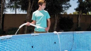 How to drain water from a frame pool